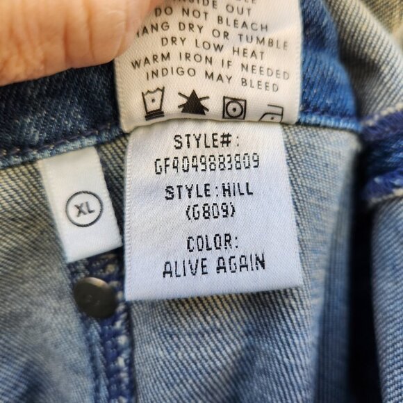 GRLFRND Hill Slim Denim Jumpsuit Overalls Alive Again - Picture 8 of 8